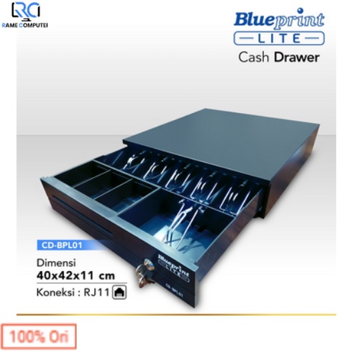 Cash Drawer Laci Kasir Laci Uang BLUEPRINT CD-BPL01 40x42x11 Cm