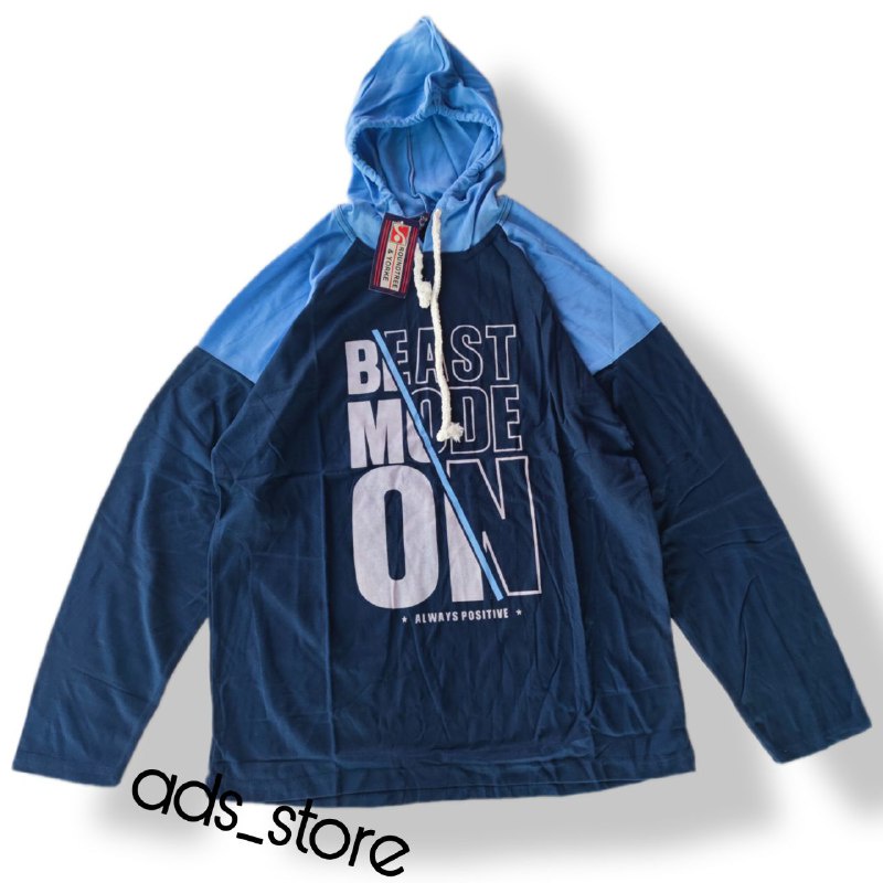 Hoodie Motif Lengan Panjang Pria Wanita Katun Tebal