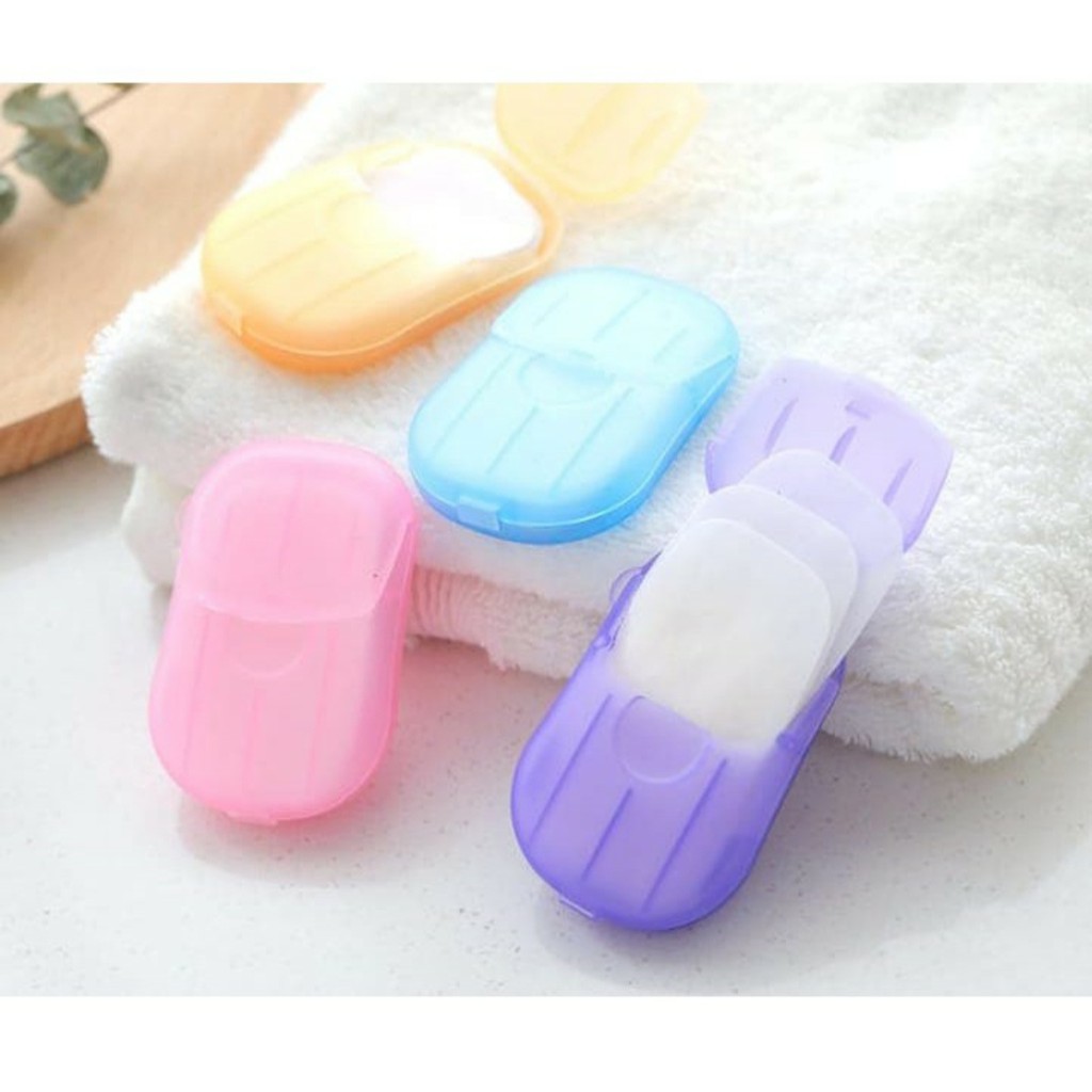 Sabun Kertas Portable Sabun Cuci Tangan Kertas Isi 20 pcs