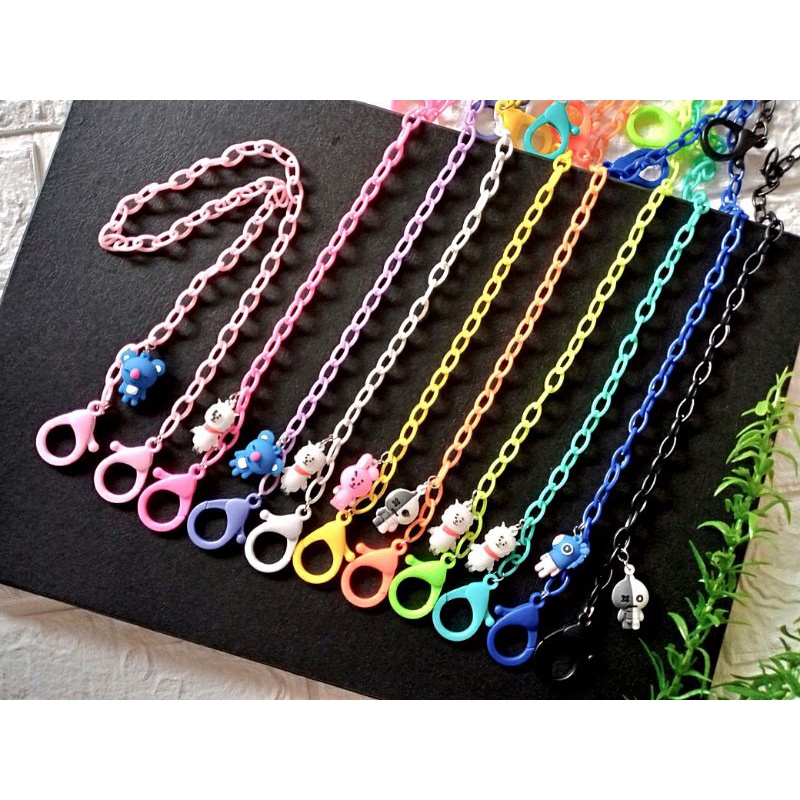 strap mask bts karakter/kalung masker ank bt21/rantai tali masker bt12
