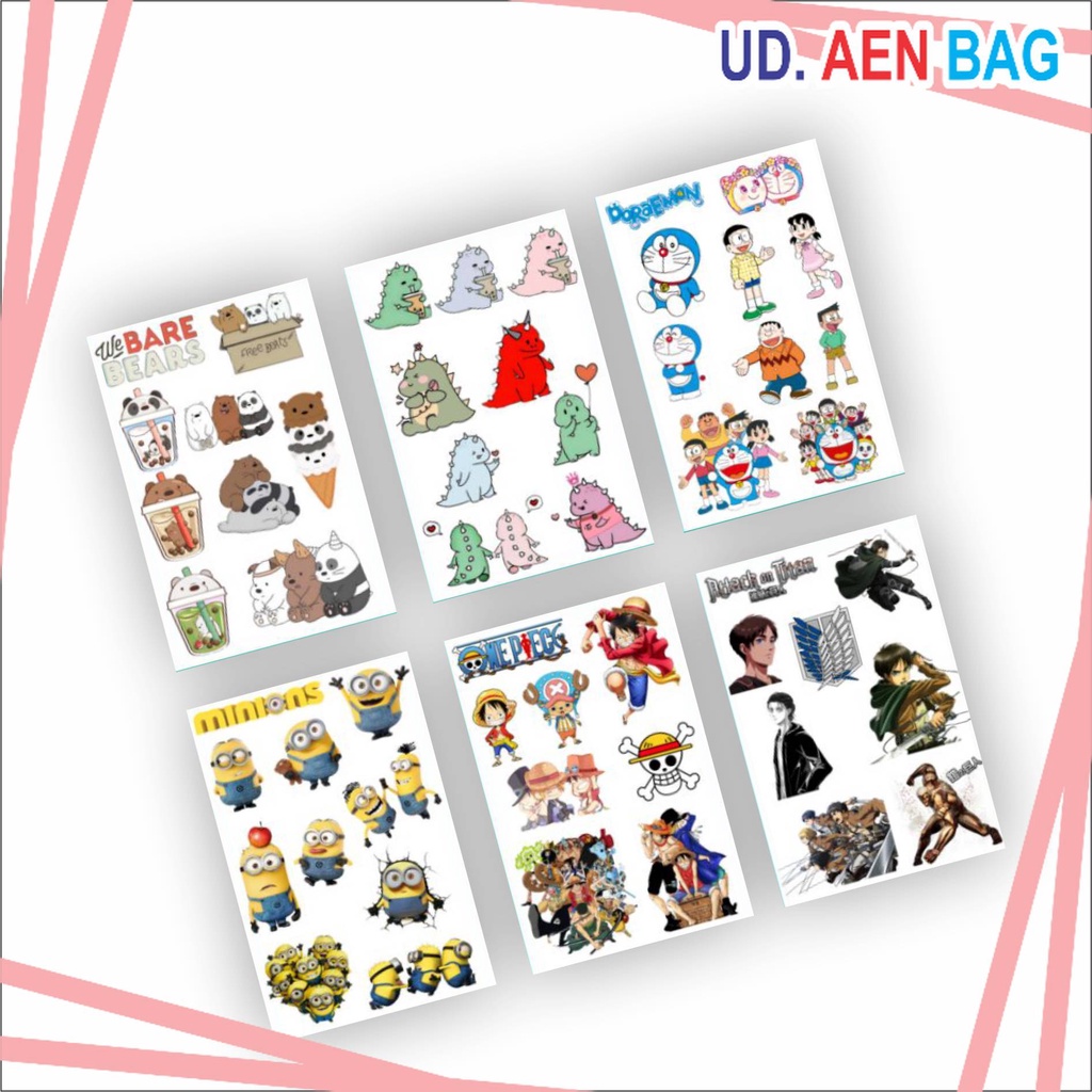 

Stiker mini pack kartun dan anime di ISKSTORE