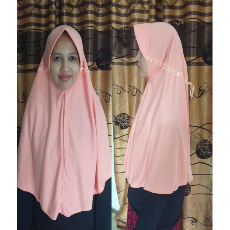 JILBAB Kerudung BERGO ANAK SMP (L) serut pita  terlaris