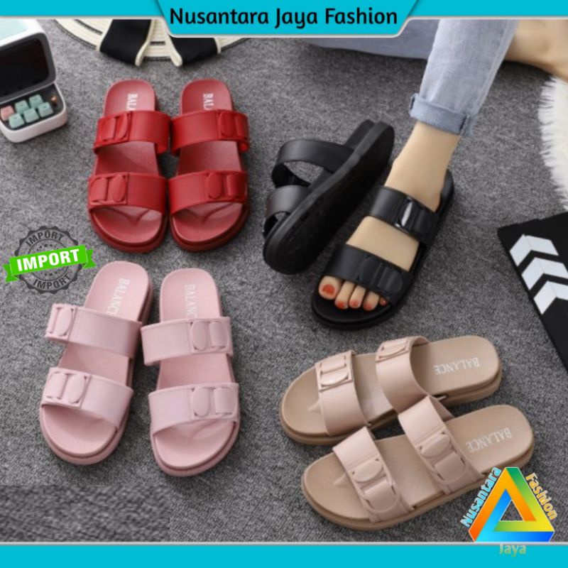 Sandal Jelly Wanita - Sandal WEDGES Perempuan - Sendal Kekinian - Sandal Balance 0912 13