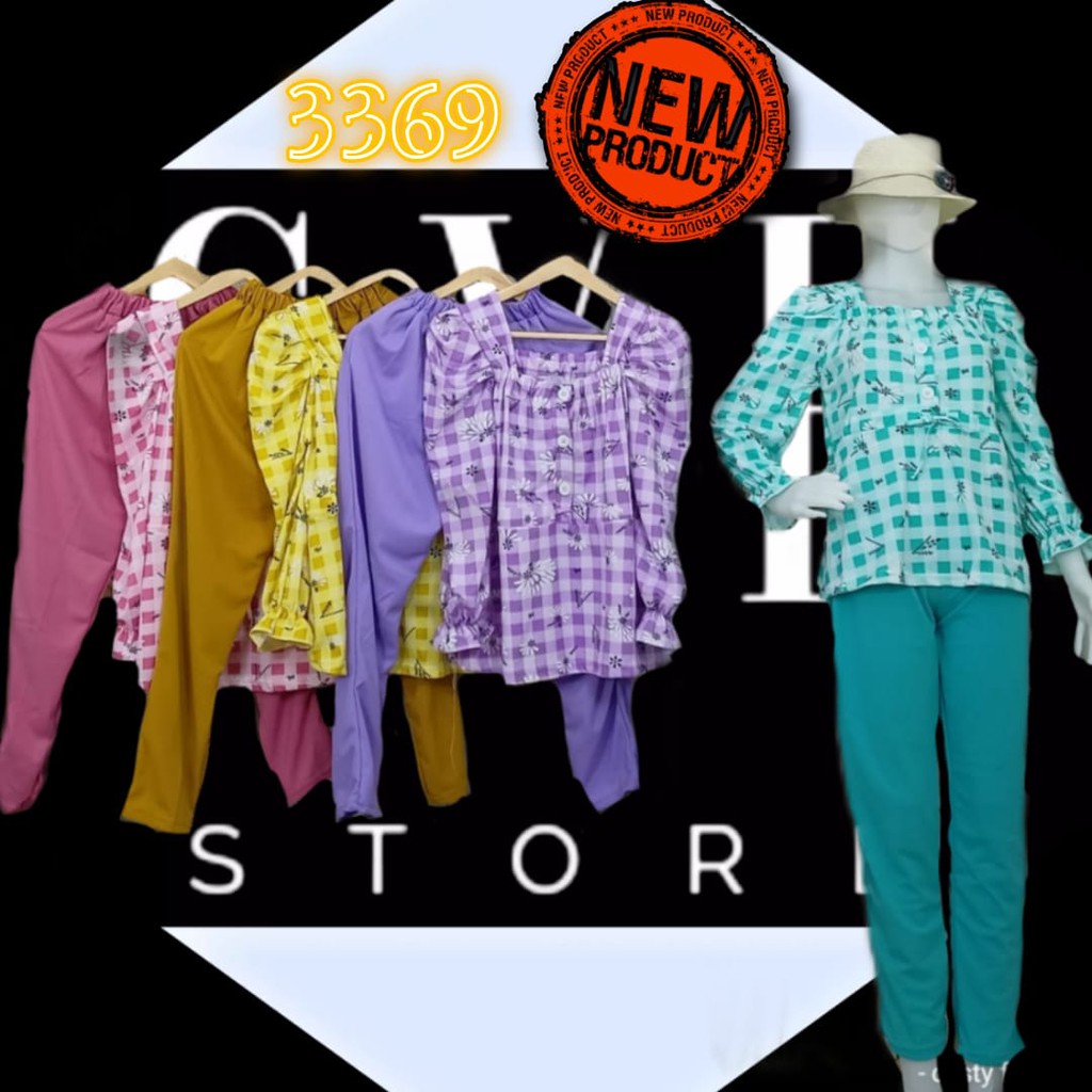 SETELAN BUSUI BAHAN VOXY MOTIF BUNGA [3369][COD][BUSANAMUSLIM]