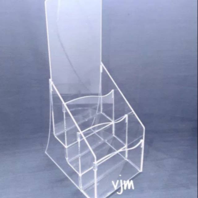 

Tempar brosur akrilik ukuran kertas f:3 3susun, brosur holder acrylic
