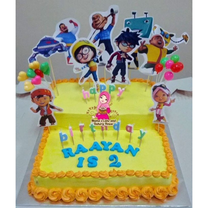 Jual Topper Hiasan kue Ulang Tahun Birthday Cake Boboiboy | Shopee