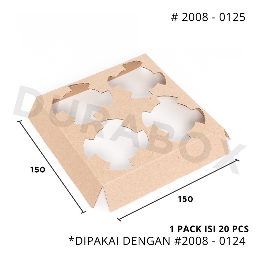 

15 x 15 cm PARTISI BOTOL ISI 4 | KARDUS / KARTON BOX CORRUGATED - KEMASAN / PACKAGING / PACKING MAKANAN | #2008-0125