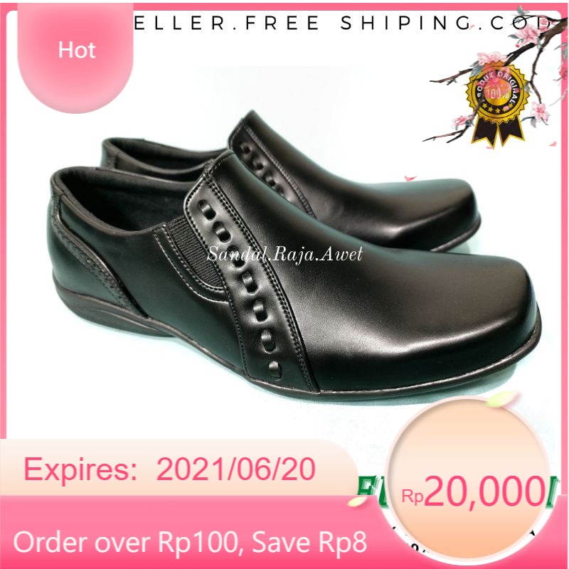 One Love Sepatu Pantofel Pria Formal Sepatu Kerja Pria Warna Hitam Sol Karet TPR Kulit Sintetis