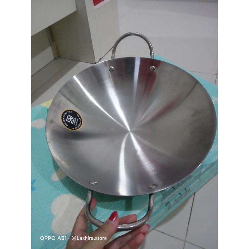 wajan stainless steel - wajan kinclong Golden Flying Fish Harden Stainless Steel