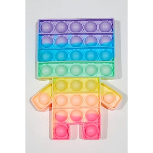 (FREE KELERENG) POP IT RAINBOW JUMBO POP IT MURAH-among robot