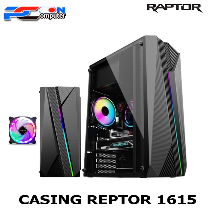 CASING PC GAMING REPTOR BLACK