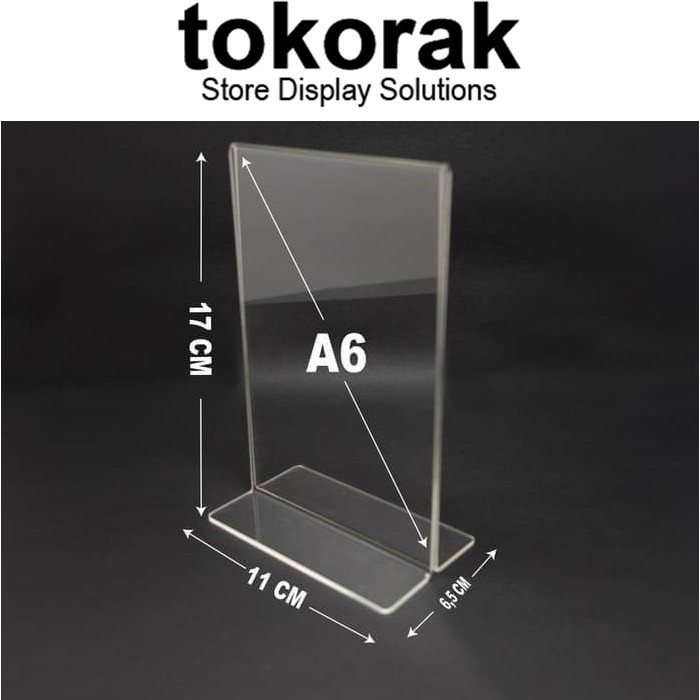 ACRYLIC POSTER A6 - AKRILIK - TENT CARD - MENU BROSUR - DISPLAY HOLDER