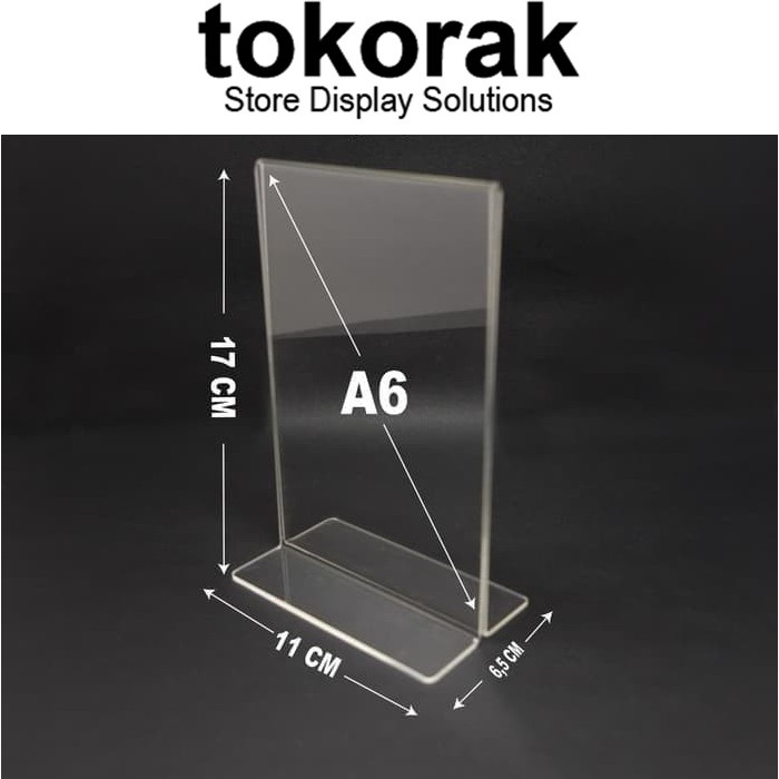 ACRYLIC POSTER A6 - AKRILIK - TENT CARD - MENU BROSUR - DISPLAY HOLDER