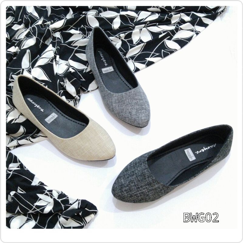 BORNEO BWG02 Sepatu Flatshoes Bahan Kanvas