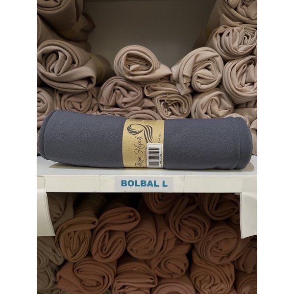 KHIMAR SYARI SEGI EMPAT INSTAN JUMBO BOLAK BALIK-Dark grey