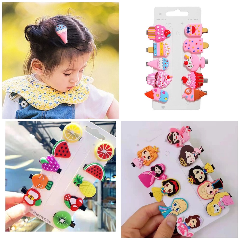 Jepit Rambut Motif Kartun  headband Aksesoris Anak Perempuan Jepit set anak bandana Jepit topi ikat 10PCS IKAT RAMBUT KOREA IKAT RAMBUT ANAK  iKat Rambut 10Pcs/Pack Hairbands Children Ikat Rambut Anak Perempuan Lucu Ikat Rambut Anak Korea 3D Set 10 pcs Ka