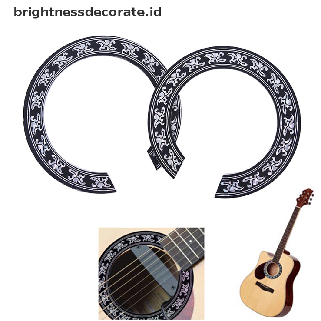 Lubang Suara Gitar Bentuk Lingkaran Bahan PVC Keras Ukuran 104mm 94mm inch Rosette Inlay