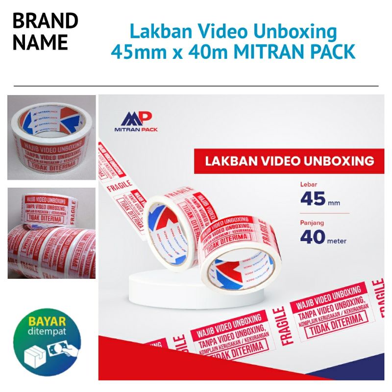 

Lakban Video Unboxing Fragile Isolasi Bopp Tape Mitran Pack Rekat Kuat Tidak Mudah Putus