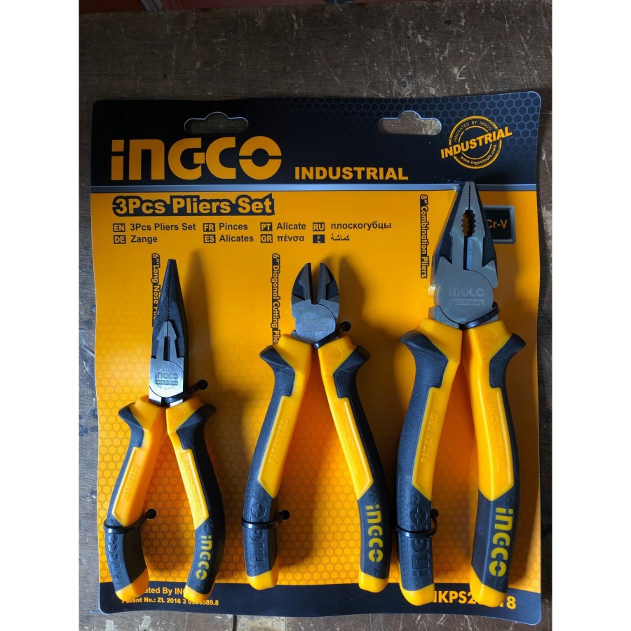 INGCO - Tang Karet set 3 pcs Industrial