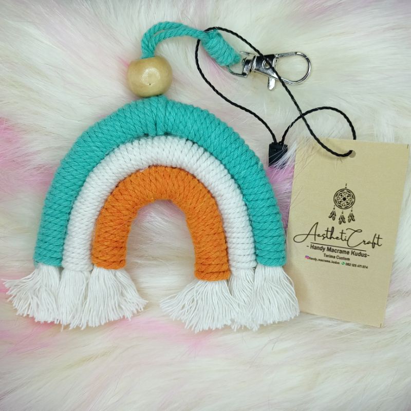 PART 2 rainbow macrame gantungan kunci kekinian lucu unik murah