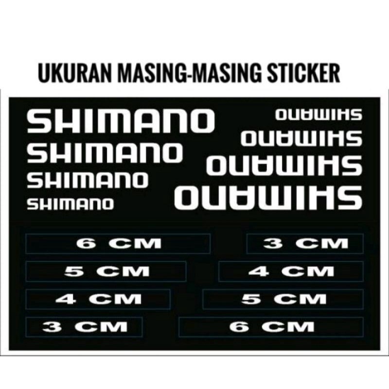 Stiker Shimano Untuk Joran Pancing Cutting Sticker Shifter Sepeda