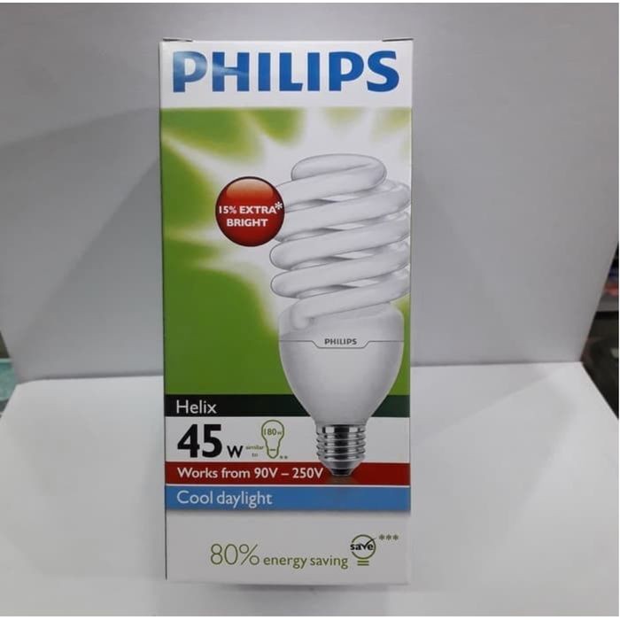 Lampu bohlam Philips Phillips Helix tornado 45w 45 watt 45watt w
