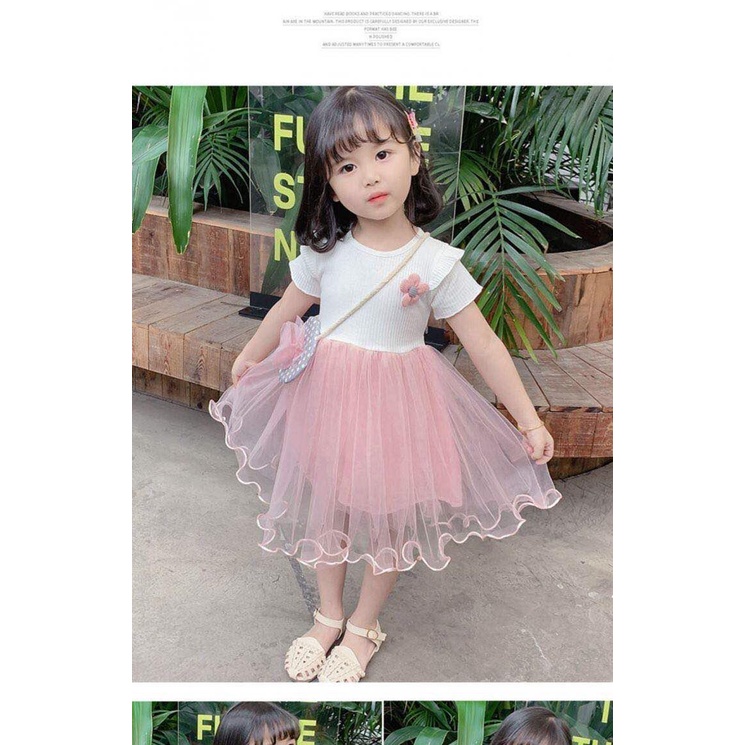 602-3# Dress Anak// Dress kombinasi// dress rajut// fashion dress anak