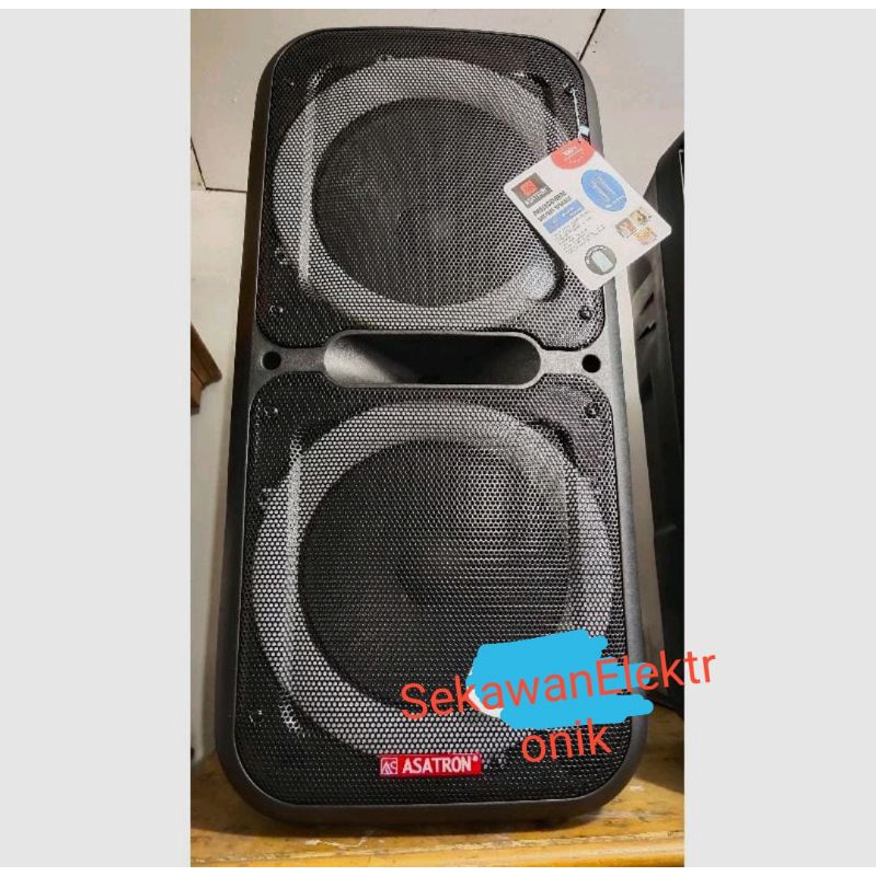 SPEAKER PORTABLE ASATRON TYPHOON 2 X 12 INCH USB