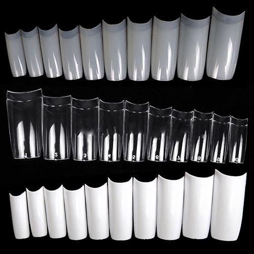 [Bayar Di Tempat]  500 Nails Acrylic Half French Salah Nail Art Tips Acrylic UV Gel Manicure Tip