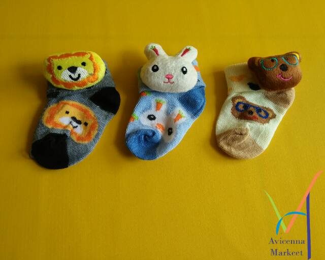 Kaos kaki bayi boneka isi 3 pcs