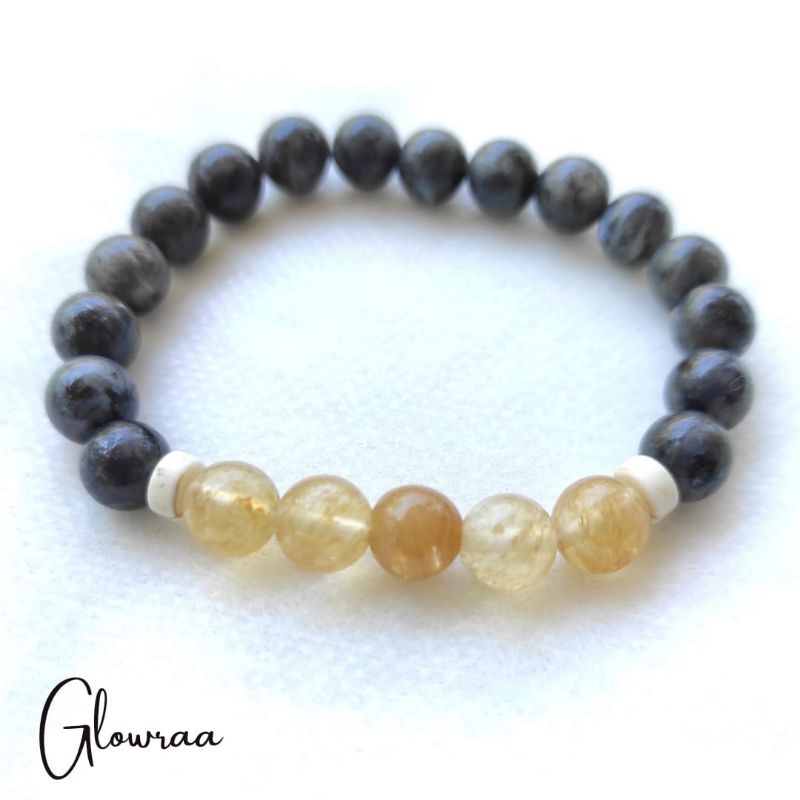 gelang labradorite citrine 8mm