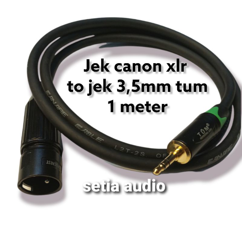 Jual kabel audio mixer hp/laptop jek xlr canon male to jek 3,5mm