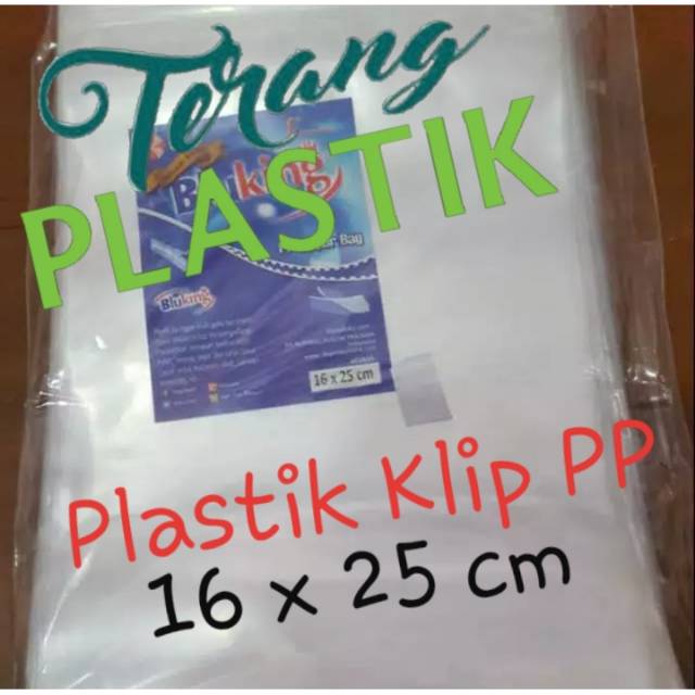 

Plastik klip pp bening uk 16 x 25 x 50 micron