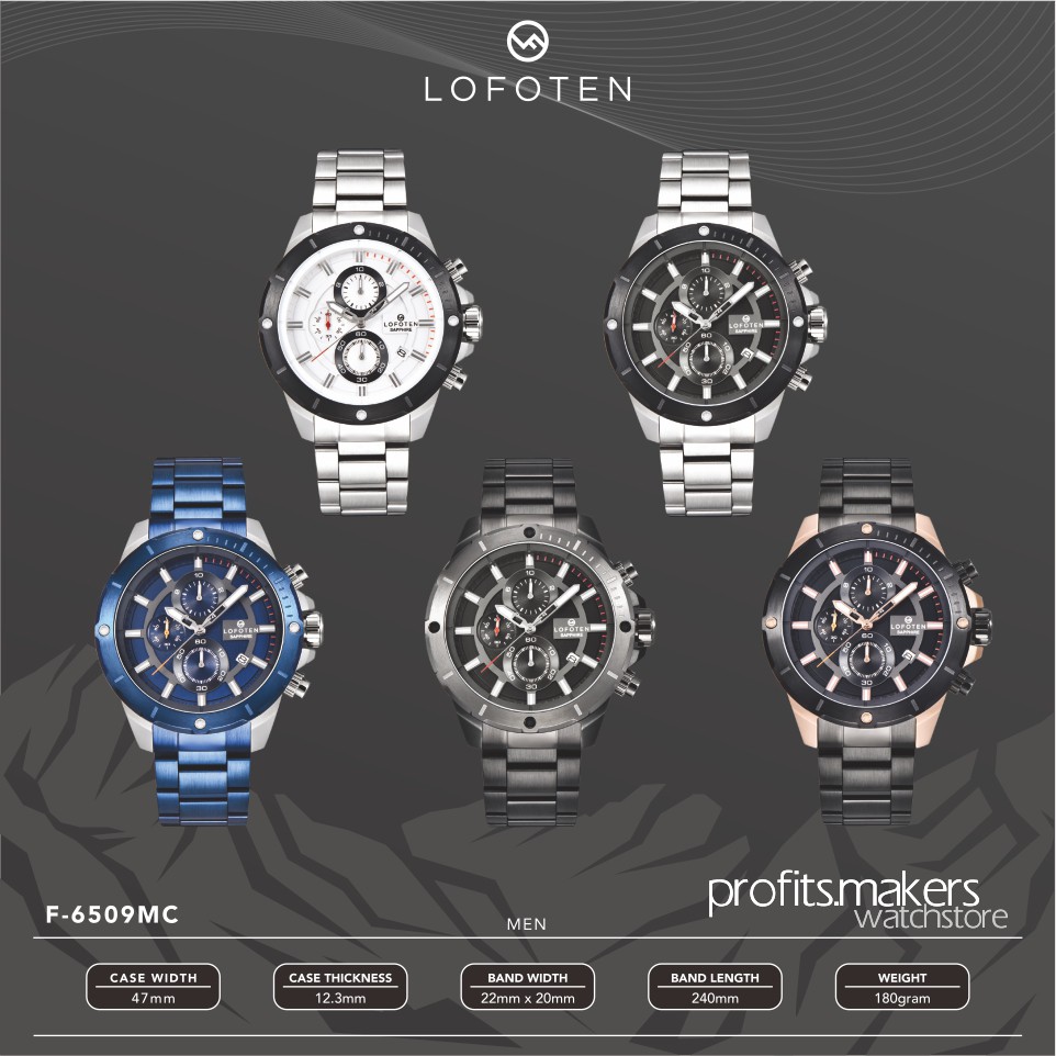 LOFOTEN Watch F6509MC / F 6509 MC/ F-6509-MC Jam Tangan ORIGINAL