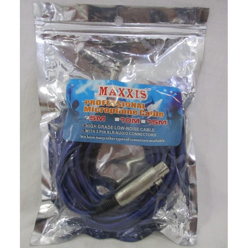 Kabel Mic Microphone Cable Profesional Audio MAXXIS Original 5m full***TOP