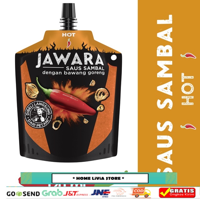 

Jawara Saus Sambal Bawang Goreng Extra Hot Pouch 120 mL Twinpack