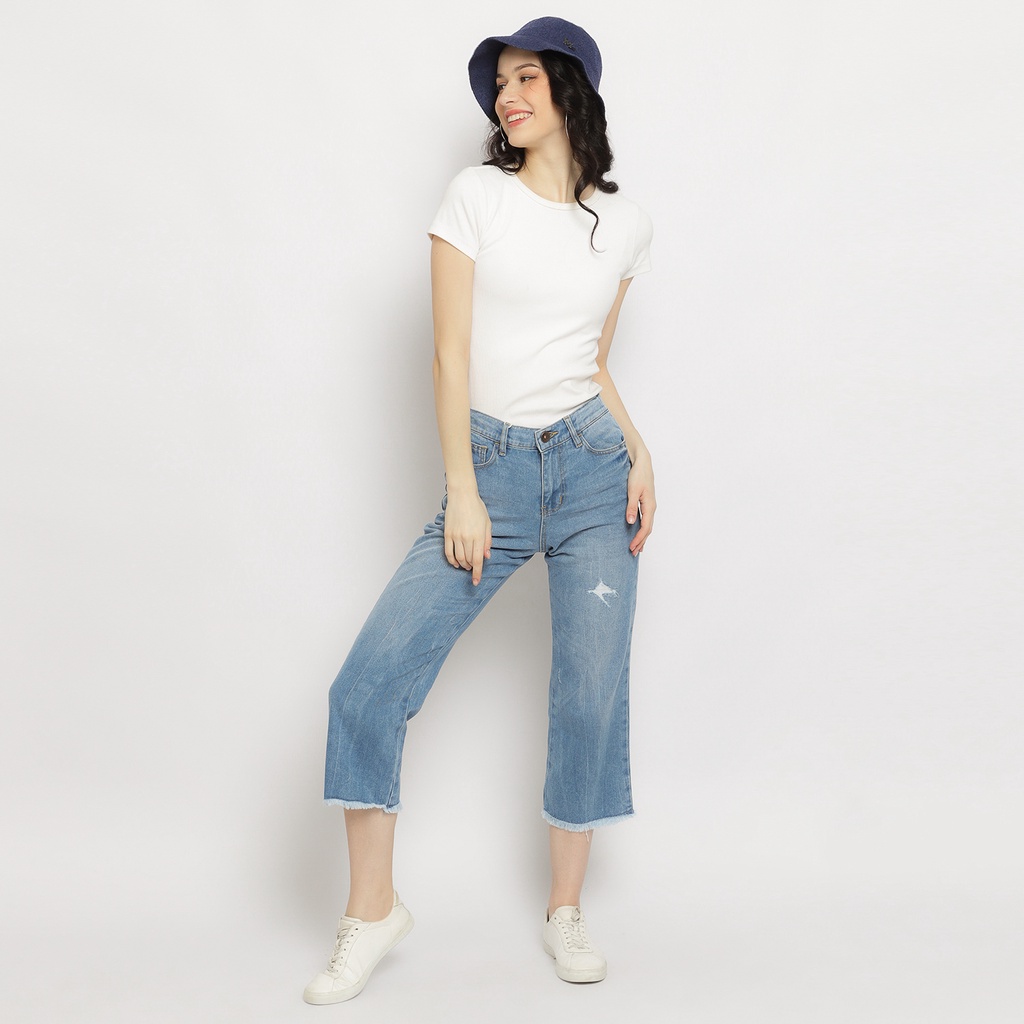 C2 Widley Blue Boyfriend Wanita Jeans