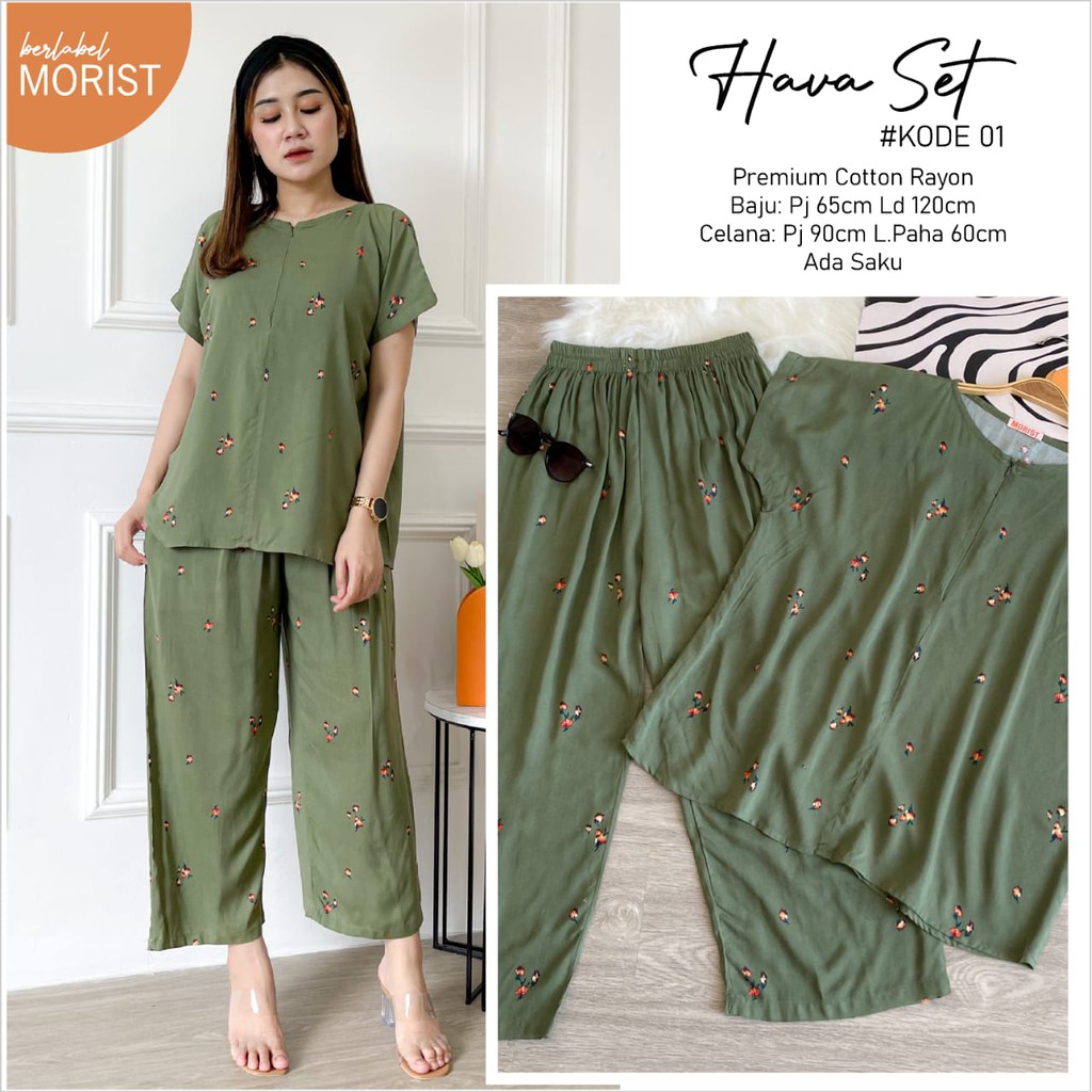 HAVA SET MORIST SETELAN LENGAN PENDEK