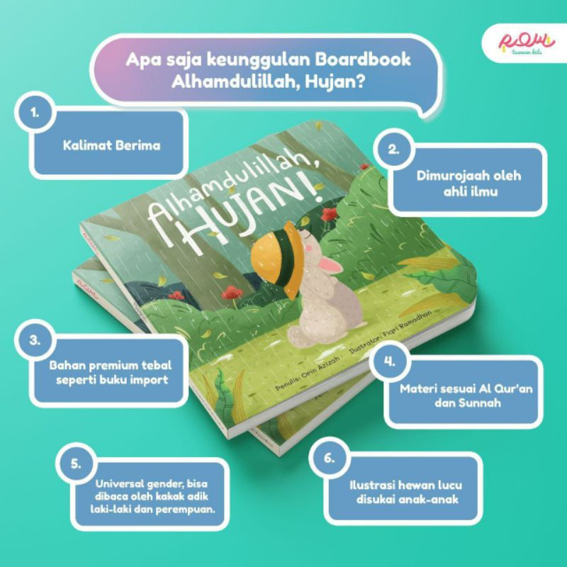

PO boardbook alhamdulillah, hujan