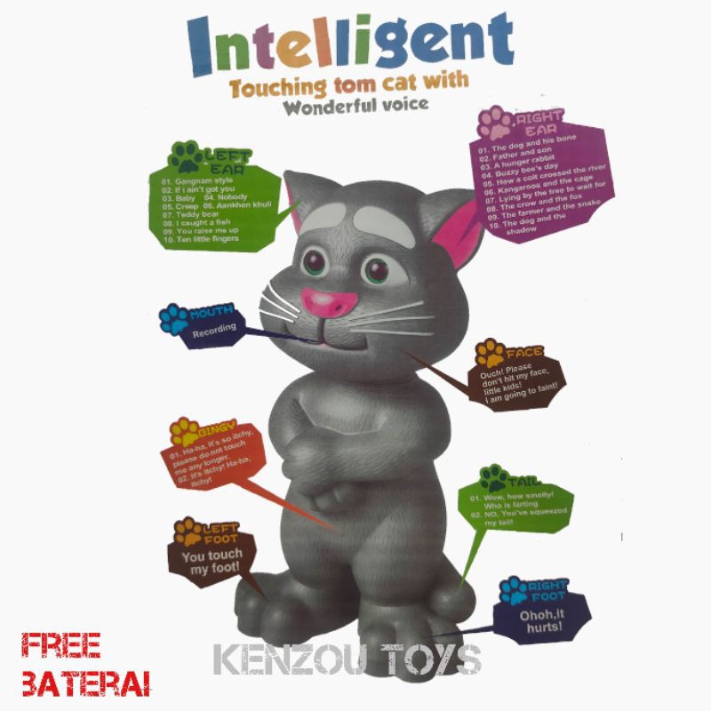 Mainan Kucing intelligent Touching Tom Cat Free Baterai