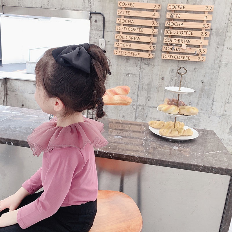 RP21 NEW Atasan lengan panjang anak / kaos lengan panjang anak motif renda besar