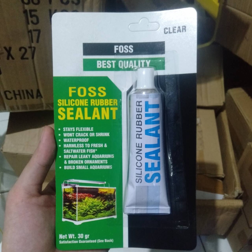 LEM KACA FOSS SILIKON AQUARIUM AQUASCAPE SEALANT