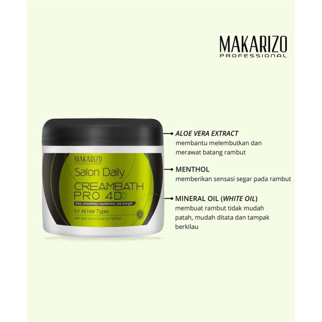 MAKARIZO Profesional CREAMBATH PRO 4D Salon Daily 500gram