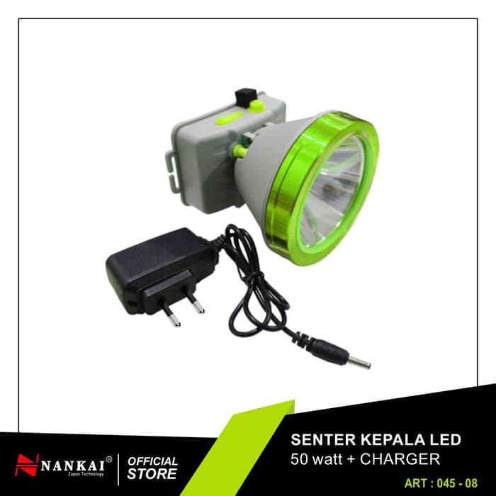 Promo!!! Senter Kepala LED 50 Watt + Charger