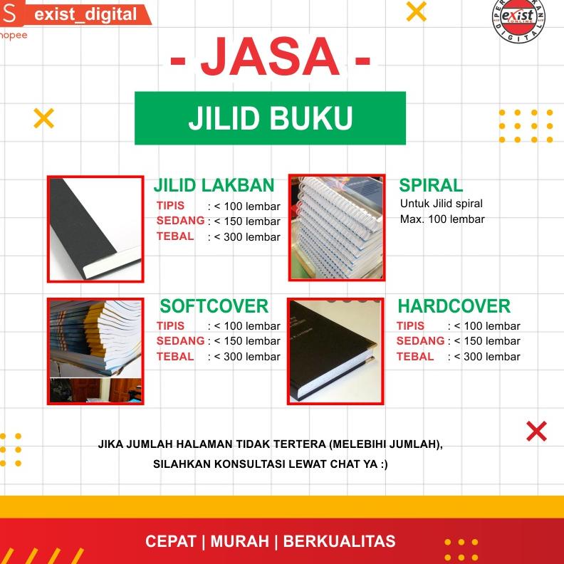 

(E6V9).. [TERMURAH] EXIST - JASA JILID BUKU SOFTCOVER //Shoping@now