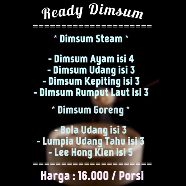 

Ready Dimsum Halal