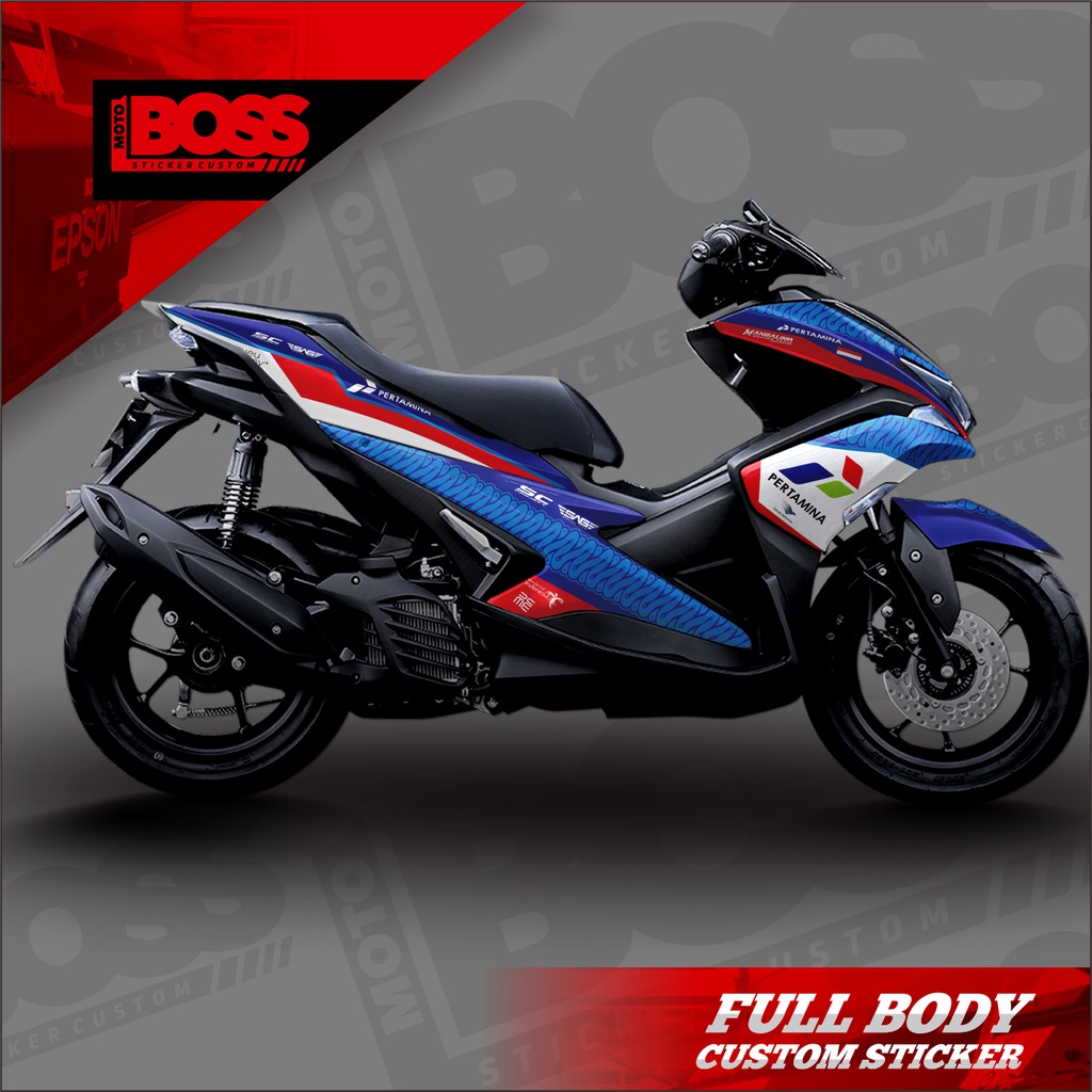 Decal Sticker Stiker Yamaha Aerox 155 Full Body Sticker Decal Aerox 155 Motif mandalika racing team