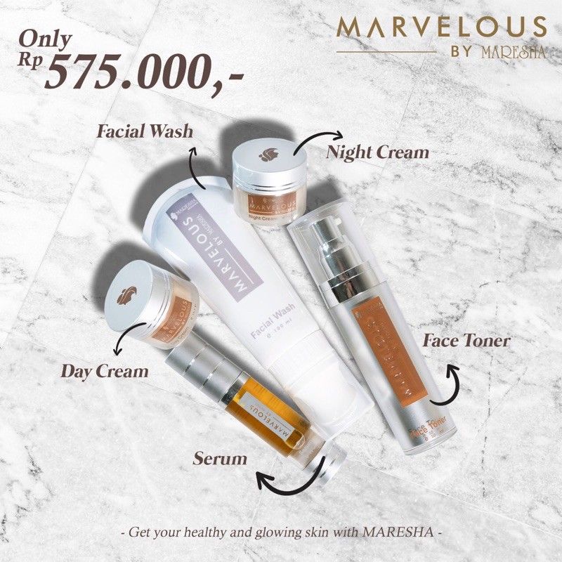 JUAL MURAH ORIGINAL 100% MARVELOUS BY MARESHA SKINCARE NEW NO REJECT