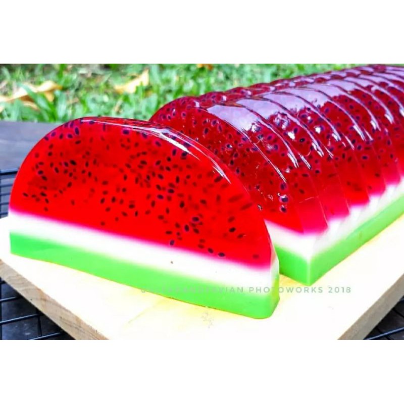 Cetakan Puding Jelly Bentuk Semangka Bahan Plastik