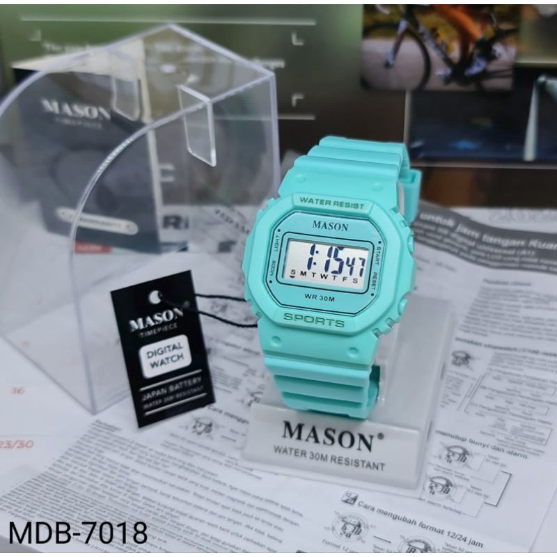Jam Tangan Anak Digital Mason MDB 7018 Rubber Original